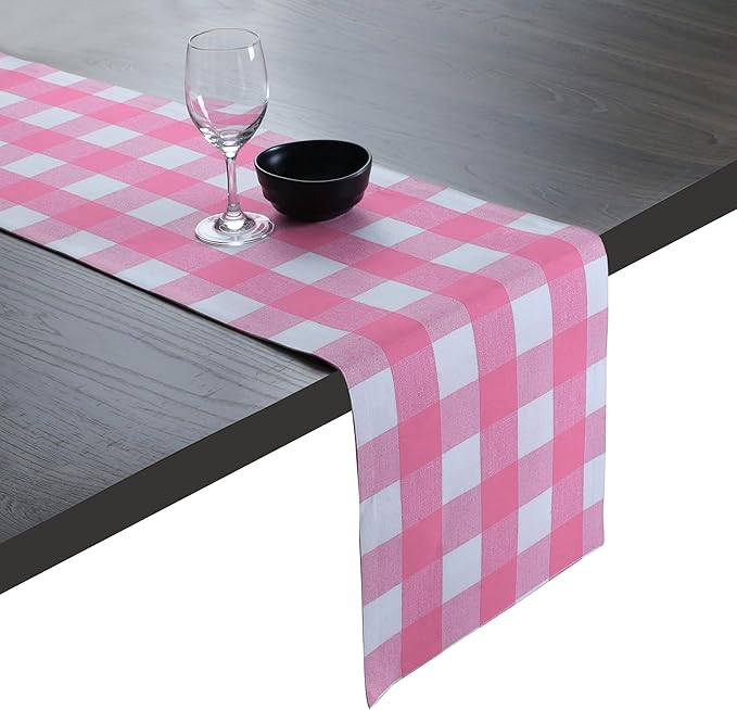 Native Fab Table Runner Buffalo Check Plaid 100% Cotton by NativeFab