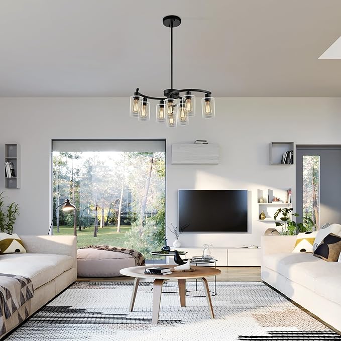 9-Light Black Modern Chandeliers - Image 4
