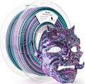 AMOLEN Silk PLA 3D Printer Filament, Shiny Multicolor Rainbow PLA Filament by AMOLEN