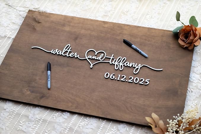 Personalized Last Name Guest Book, Unique Guest Book Sign, Custom Alternative - Image 5