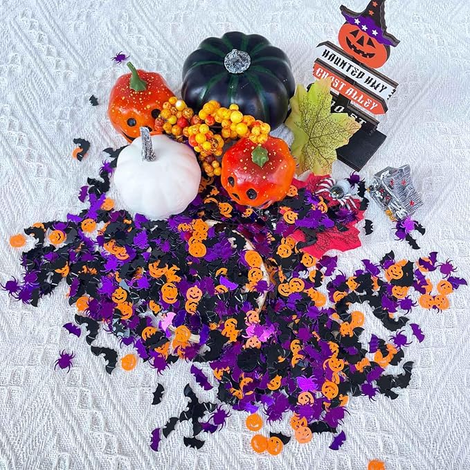 Halloween Confetti Glitter, Confetti Sprinkles Bats Spider Glitter Pumpkin - Image 2
