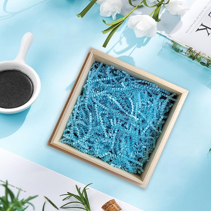 1 LB Deep Blue Crinkle Cut Paper Shred Filler Great - Image 4