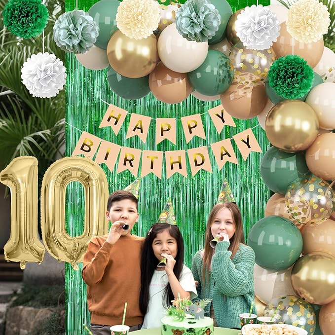 Sage Green 10th Birthday Decorations - Image 7