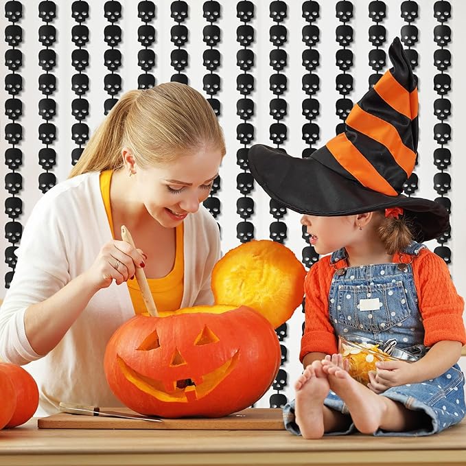 CANREVEL 2 Pack 3.2x6.5 Feet Halloween Foil Fringe Backdrop Curtains, Fringe - Image 6