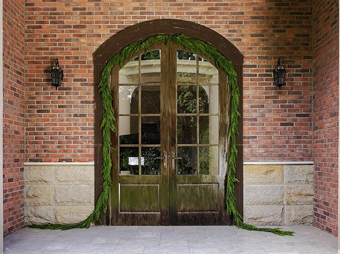 15FT Christmas Garland Real Touch Norfolk Pine Garland Winter Pine Garland - Image 8