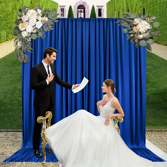 10ft x 10ft Blue Backdrop Curtains - Image 5