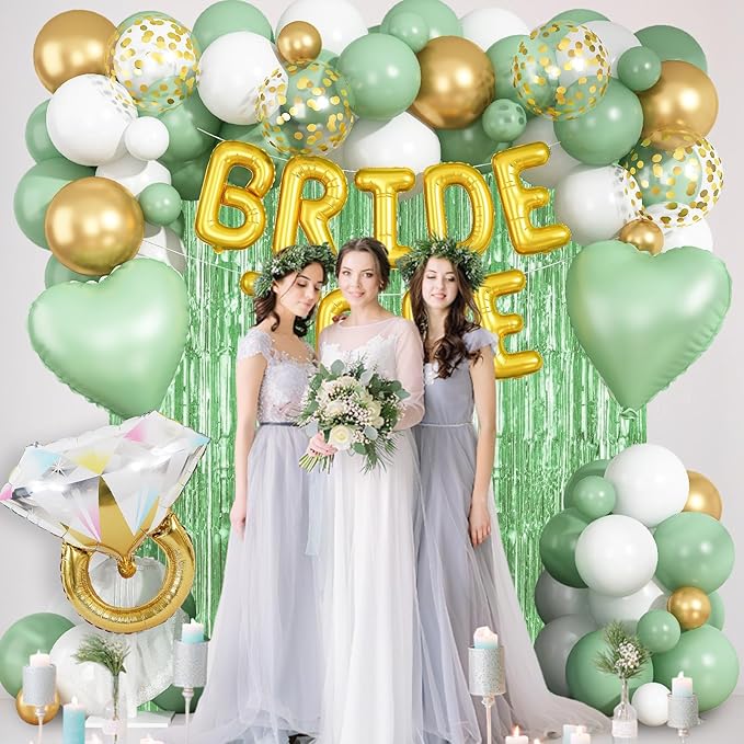 Sage Green Bachelorette Party Decorations, Bride To Be Helium Mylar Foil Letter - Image 3