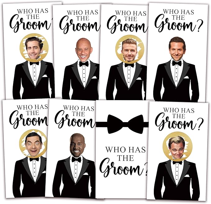 Who Has The Groom Bridal Shower Scratch Off Cards, 3.5"x 2.1"Bachelorette Party by AWSICE