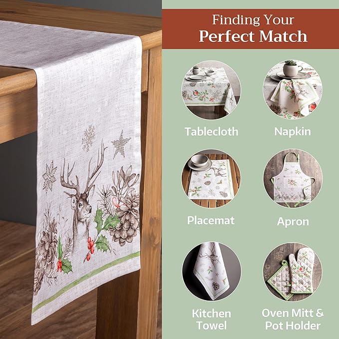 Maison d' Hermine Table Runner 100% Cotton Single Layer Table Runners 108 - Image 5