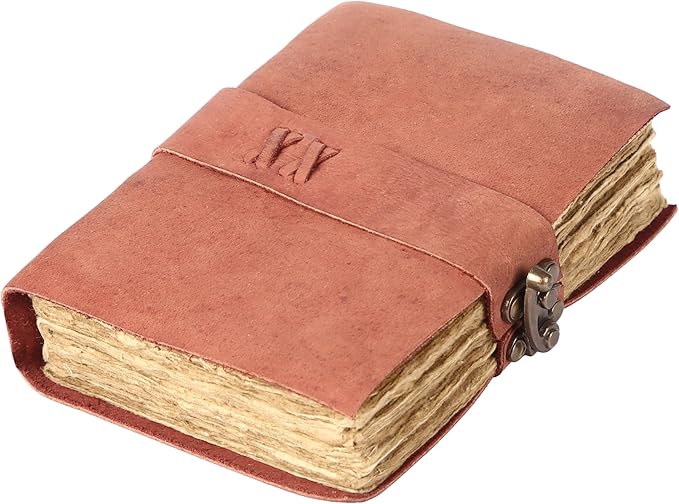 Vintage Leather Journal Handmade Buffalo Non-Refillable Deckle Edge Paper – - Image 8