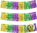 BEISHIDA 3 Packs Metallic Foil Fringe Garland Green Gold Purple Wall Hanging by Beishida