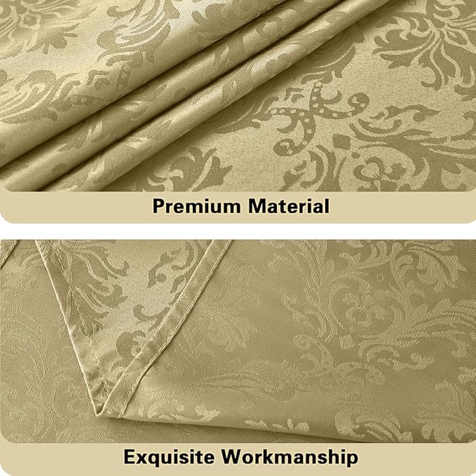 SASTYBALE Jacquard Tablecloth Rectangle 60 x 120 Inch, Spill Proof Dust - Image 4