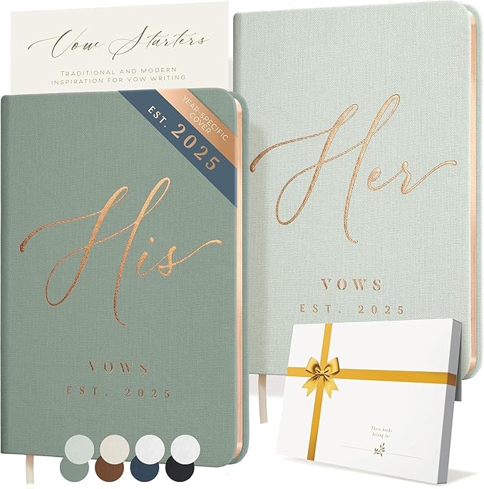 Personalized 2025 Vow Books His & Hers by Artesori