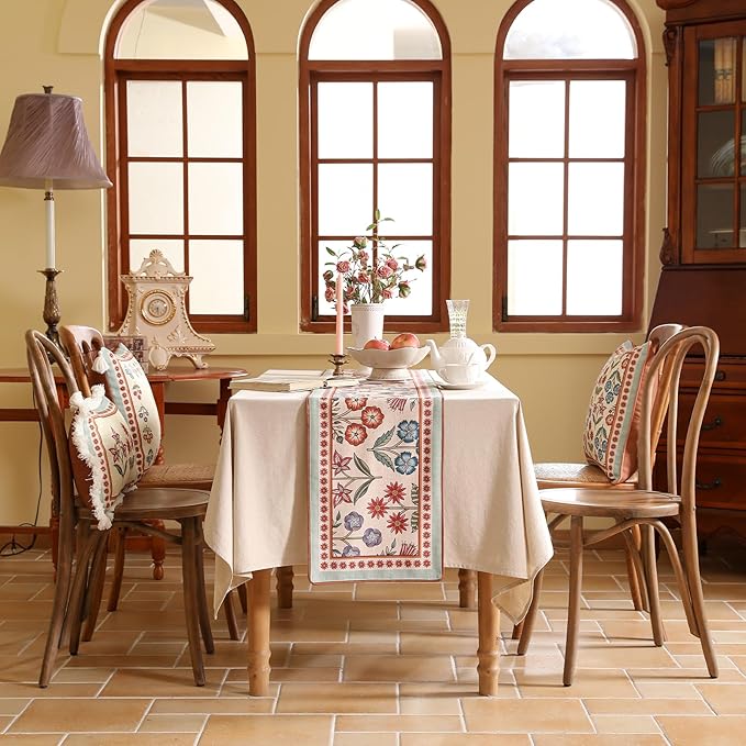Decorative Linen Small Table Runner 63 Inches Long - Image 2