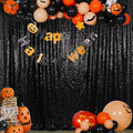 SquarePie Sequin Backdrop 10FT x 10FT Black Curtain Background by SquarePie