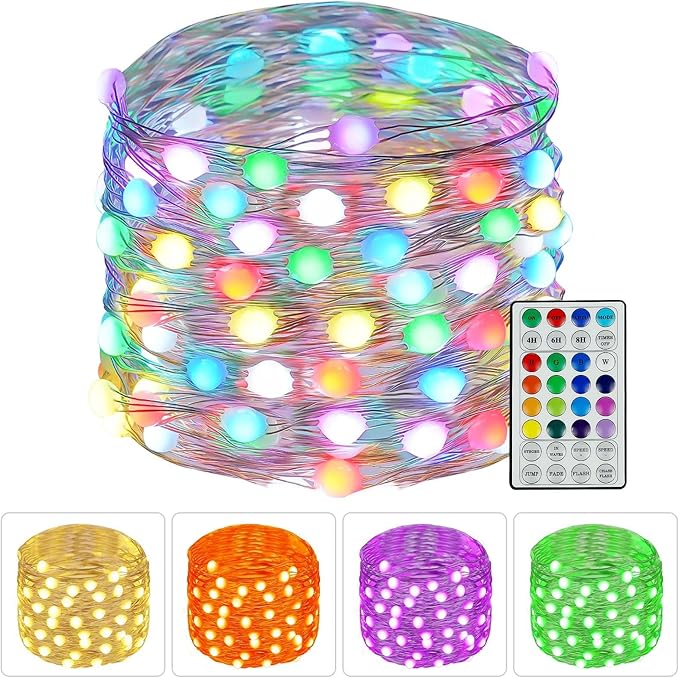 Smart Color Changing Fairy String Lights, 33FT 100 LED RGB Easter Lights String by EXF