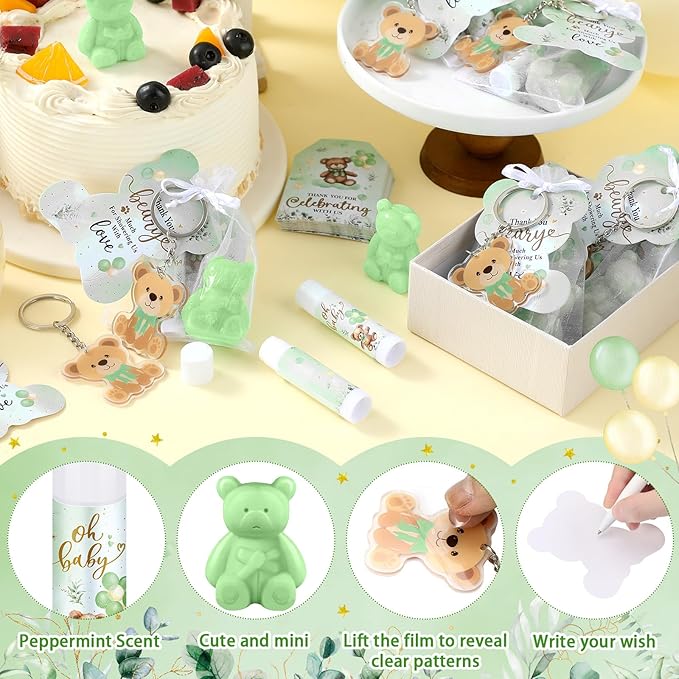 288 Baby Shower Favors Baby Shower Gifts Bulk Lip Balms Soaps Keychains Organza - Image 3