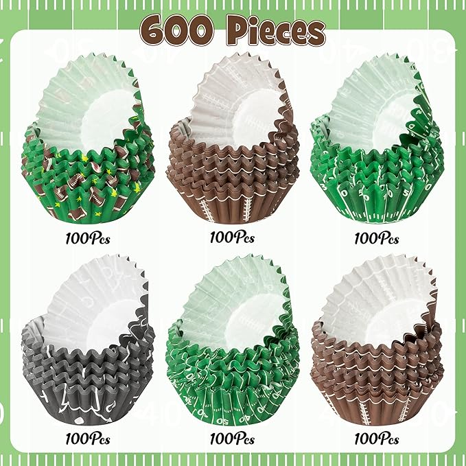 COcnny Football Mini Cupcake Liners - Image 3