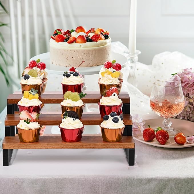 3 Tier Wooden Display Riser Stand Perfume Organizer - Image 7