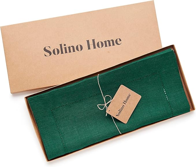 Solino Home Linen Rainforest Green Table Runner 144 Inches Long - Image 6