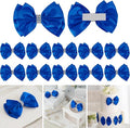 Royal Satin Bows 4'' Premade Blue Ribbon Bow, Gift Bows by LiBongTa