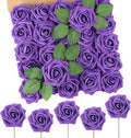N&T NIETING Fake Flowers Purple Roses by NTNIETING