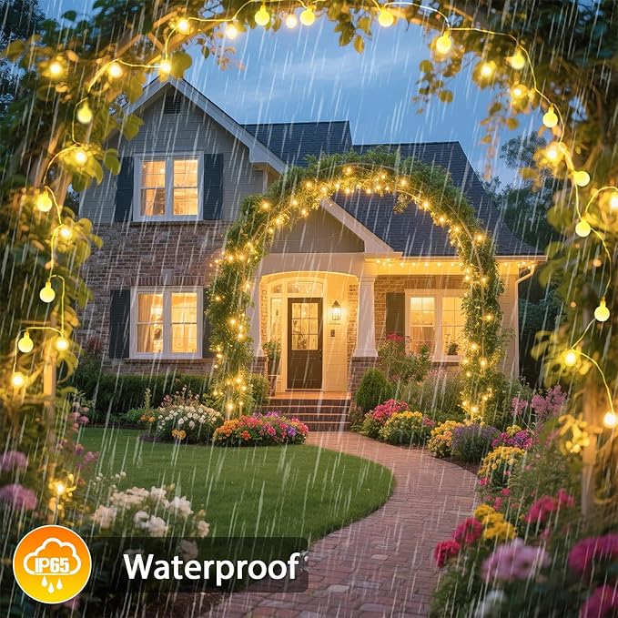 2 Pack Battery Operated String Lights - 52FT 120 LED Globe Fairy Lights - Image 6