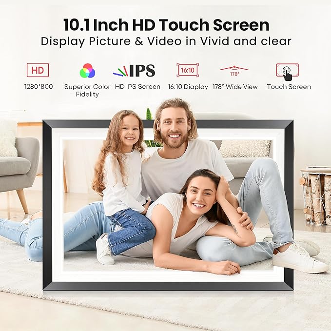 RCA 10.1" WiFi Digital Picture Frame, Electronic Photo Frames 32GB Storage - Image 6