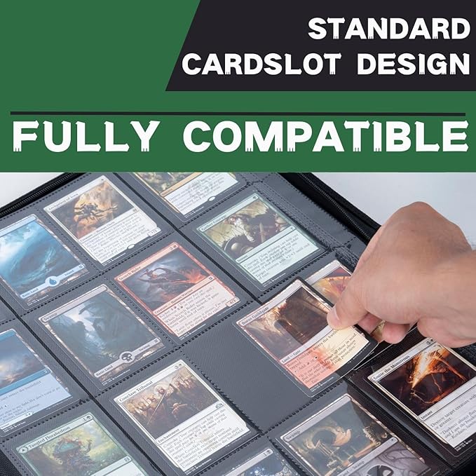 1000+ Pockets Trading Card Binder, 16-Pocket Card Ablum Compatible - Image 6