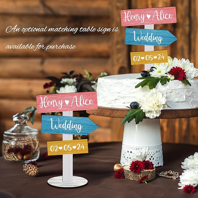 Personalized Rustic Wedding Cake Topper in Wood Custom Bride & Groom Names - Image 7