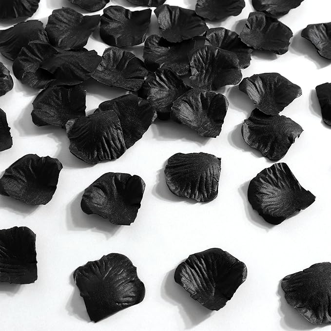 1000 Pcs Black Rose Petals Artificial Silk Flower Petals Romantic Decorations - Image 8