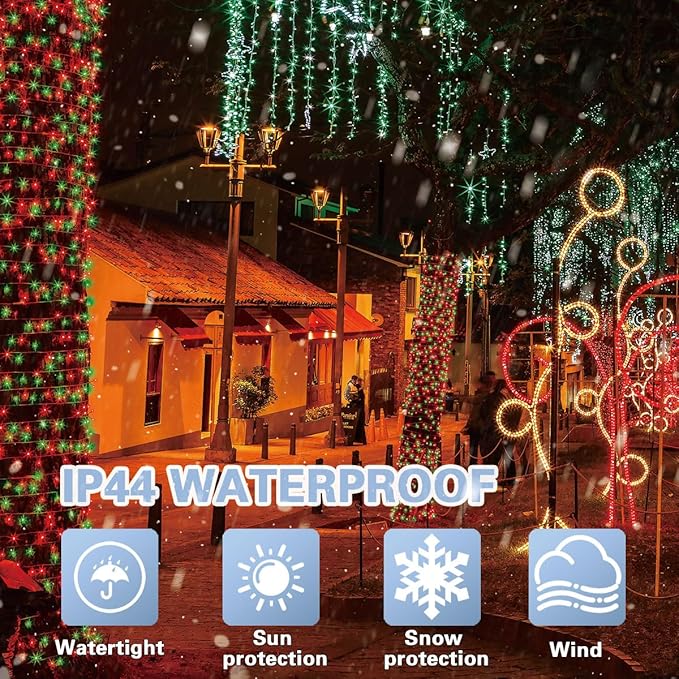 LAMPHOME 66ft Christmas Decorative Mini Lights, 200 LED Transparent Wire Fairy - Image 5