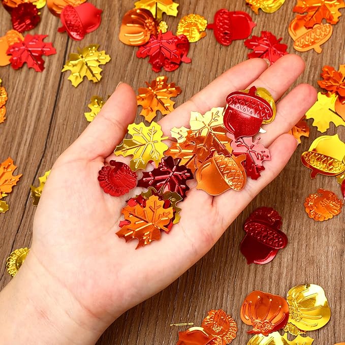 MARFOREVER Fall Thanksgiving Glitter Confetti, Fall Party Decorations Autumn - Image 4