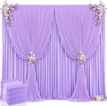 20ft x 12ft Lavender Backdrop Curtains Wrinkle Free Backdrop Curtain by Tao-GePartyDecorations