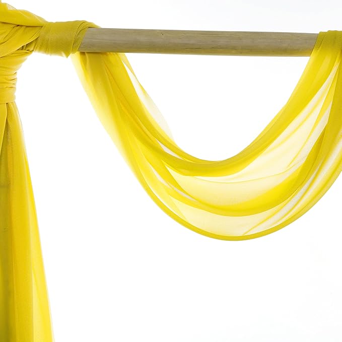 VDS Pack of 2 Panel Wedding Arch Draping Fabric Sheer Chiffon Fabric Drapery - Image 3