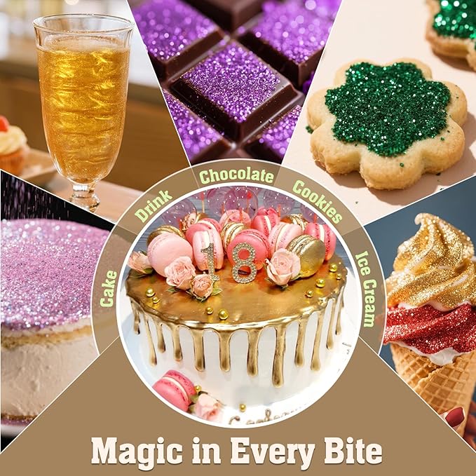 Twisweet Christmas Green Edible Glitter - Image 5
