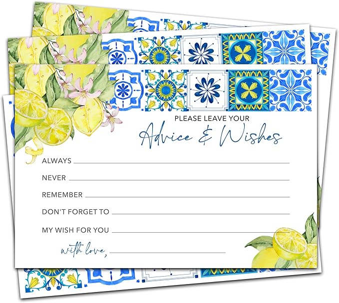 Advice And Wishes Cards, Mediterranean Lemon Advice Cards by Unknown