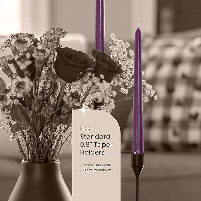 Leor & Lair Purple Taper Candles - Image 3