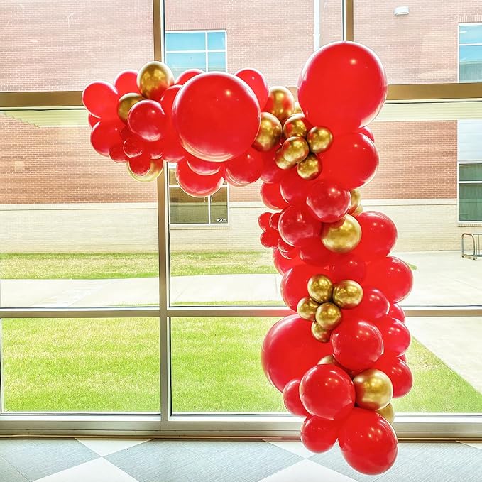 90pack Red Balloons Different Size 18/12/10/5 Inch Red Balloon Garland Arch Kit - Image 3
