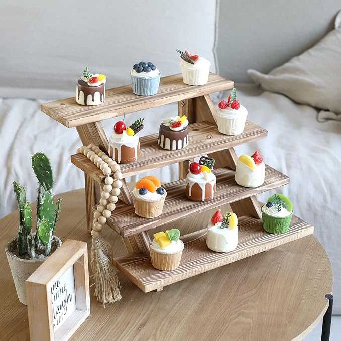 SwallowLiving Wooden Rustic Cupcake Stand - Image 6