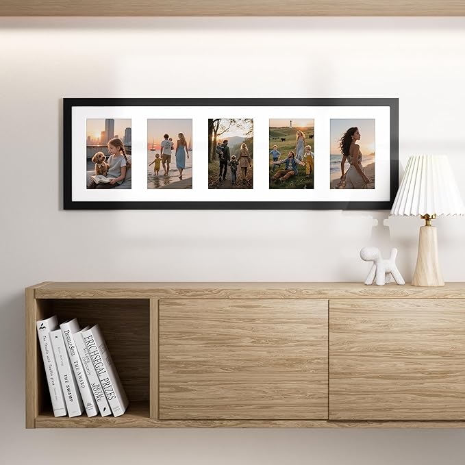 Vittanly 8x24 Collage Picture Frame, Displays 5Pcs 4x6 Pictures - Image 5