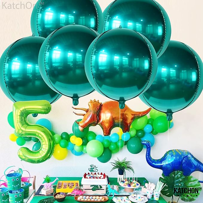 KatchOn, Metallic Emerald Green Balloons - Image 3