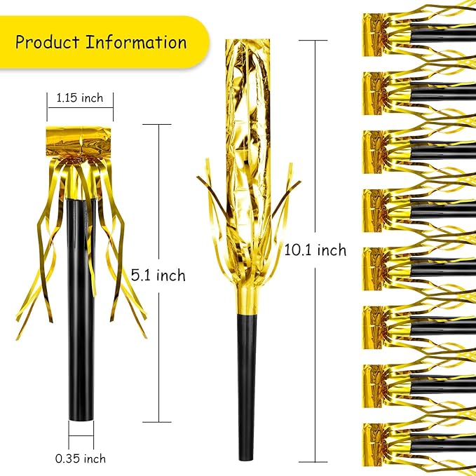 Skylety 18 Pcs Party Blower Noisemakers Party Squawkers Blowouts Whistles - Image 2