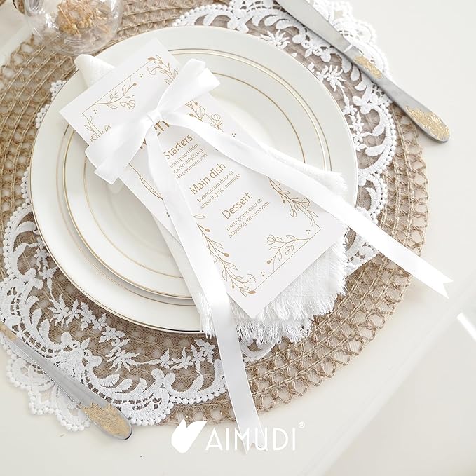 AIMUDI White Bows 5 × 10" Satin Bows - Image 7