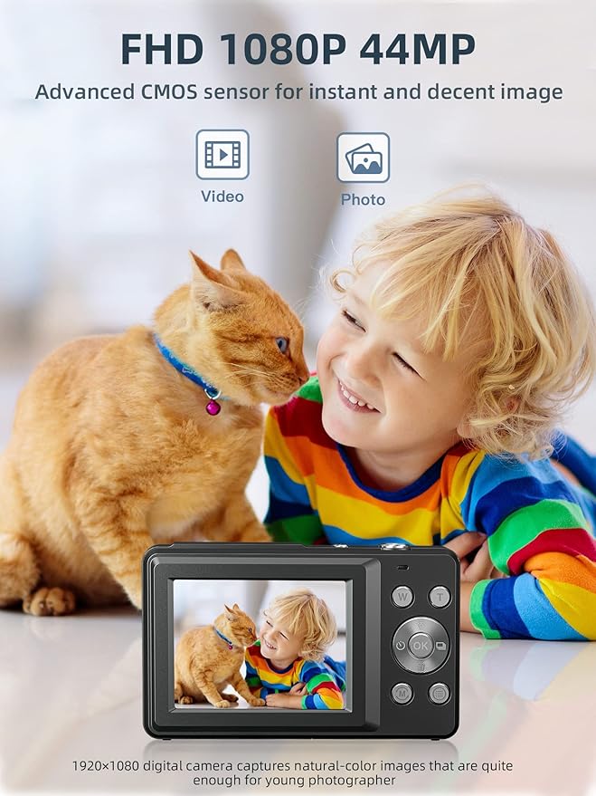 Small Digital 44MP Point and Shoot Compact Camera - Image 2