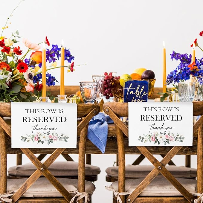Reserved Seating Chair Signs, This Row Is Reserved Pew Cloths Seating - Image 6