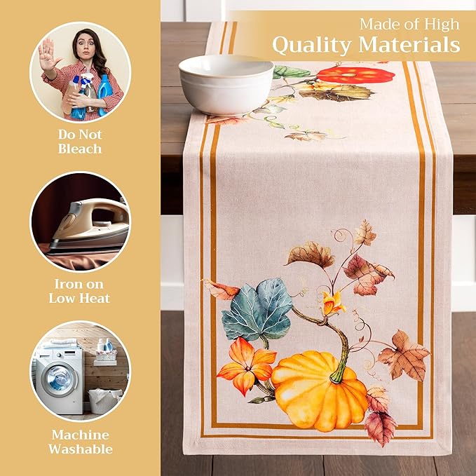 Maison d' Hermine Table Runner 100% Cotton Single Layer Table Runners 72 inches - Image 3