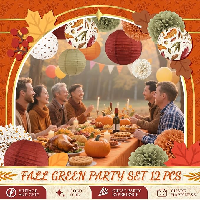 NICROLANDEE Fall Wedding Decorations, Fall Baby Bridal Shower, Autumn Harvest - Image 8