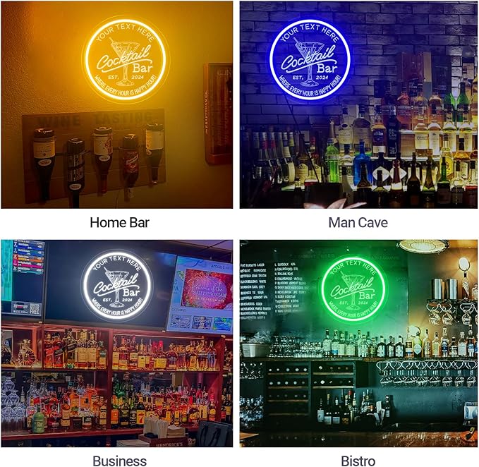 Personalized Cocktail Bar Neon Sign - Image 5