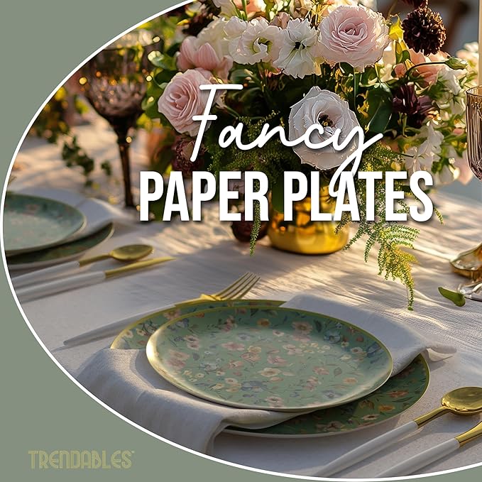 Trendables Heavy Duty Paper Plates Set - Image 8